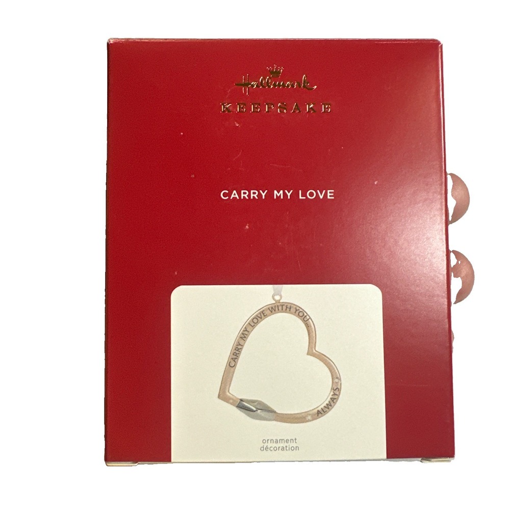 Hallmark Carry My Love Always Heart Shaped Keepsake Ornament 2021